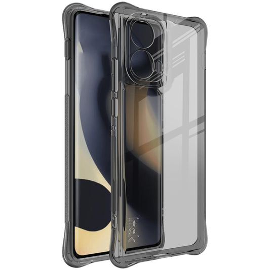 For Motorola Edge 2024 imak Shockproof Airbag TPU Phone Case(Transparent Black) - Motorola Cases by imak | Online Shopping South Africa | PMC Jewellery | Buy Now Pay Later Mobicred