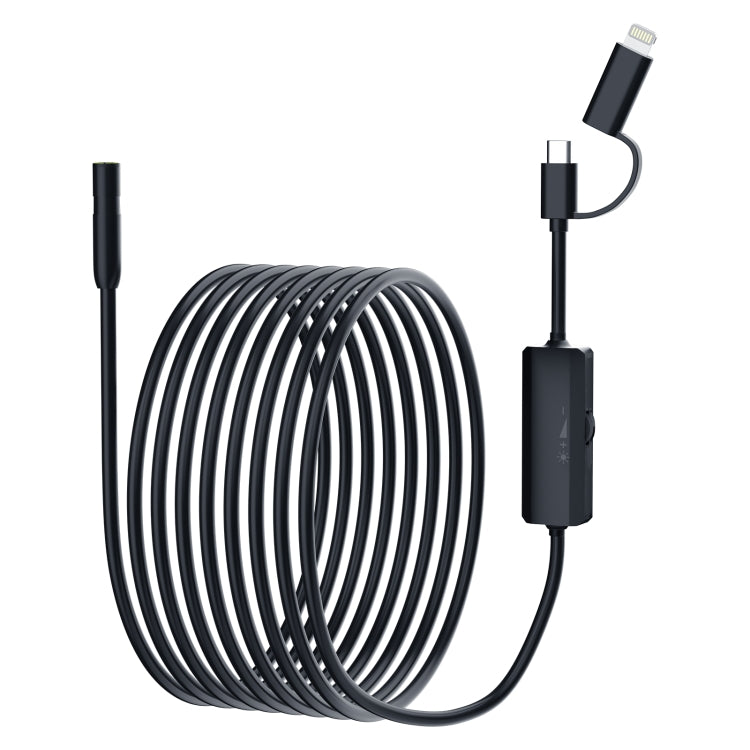 AN112 2 in 1 USB-C / Type-C + 8 Pin Interface 8mm HD Industry Endoscope, Length:1m Hard Tube -  by PMC TechLife | Online Shopping South Africa | PMC TechLife | Buy Now Pay Later Mobicred