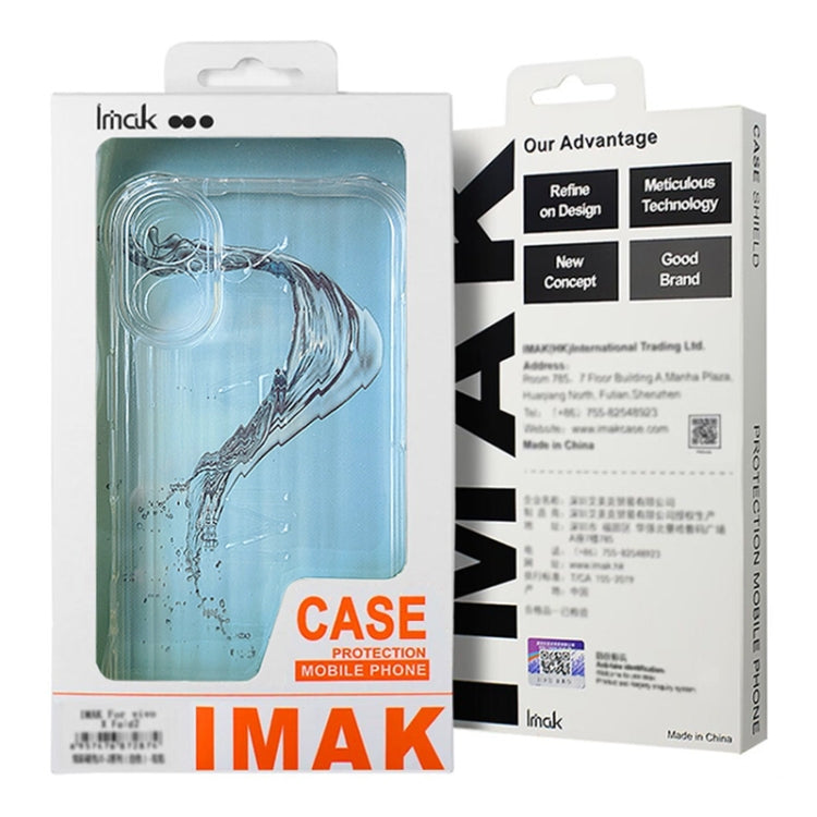 For iPhone 16 Pro IMAK Corrugated Texture Airbag TPU Phone Case(Transparent Black) - iPhone 16 Pro Cases by imak | Online Shopping South Africa | PMC TechLife | Buy Now Pay Later Mobicred