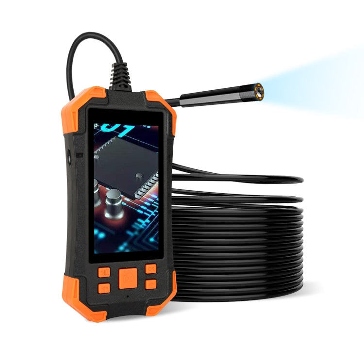 T20 4.3 inch IPS Screen 5.5mm Single Camera IP67 Waterproof Hard Cable Digital Endoscope, Length:10m(Black Orange) -  by PMC TechLife | Online Shopping South Africa | PMC TechLife | Buy Now Pay Later Mobicred