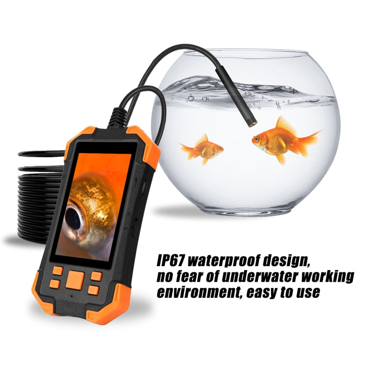 T20 4.3 inch IPS Screen 5.5mm Dual Camera IP67 Waterproof Hard Cable Digital Endoscope, Length:2m(Black Orange) -  by PMC TechLife | Online Shopping South Africa | PMC TechLife | Buy Now Pay Later Mobicred
