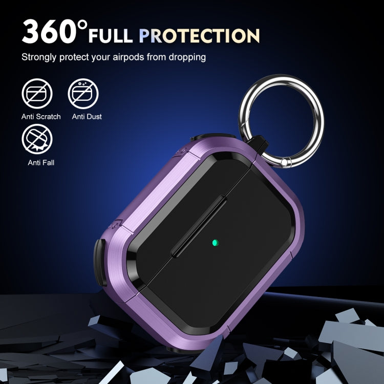 For AirPods 3 Armor TPU + PC Earbuds Box Protective Case with Metal Buckle(Silver) - For AirPods 3 by PMC Jewellery | Online Shopping South Africa | PMC Jewellery | Buy Now Pay Later Mobicred