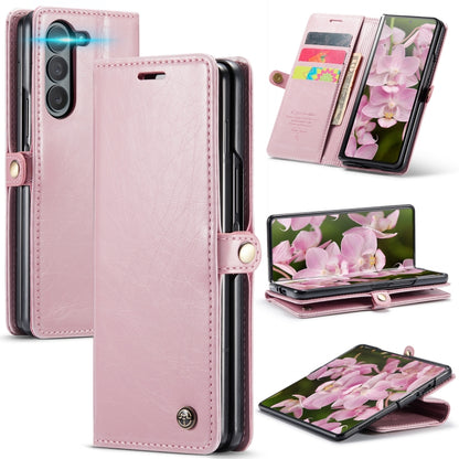 For Samsung Galaxy Z Fold6 5G CaseMe 003 Crazy Horse Texture Flip Leather Phone Case(Pink) - Galaxy Z Fold6 5G Cases by CaseMe | Online Shopping South Africa | PMC Jewellery | Buy Now Pay Later Mobicred