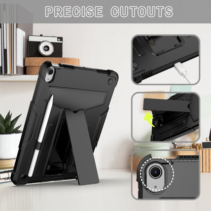 For iPad Air 11 2024 T Holder Robot Silicone Hybrid PC Tablet Case(Black) - iPad Air 11 2024 Cases by PMC Jewellery | Online Shopping South Africa | PMC Jewellery | Buy Now Pay Later Mobicred