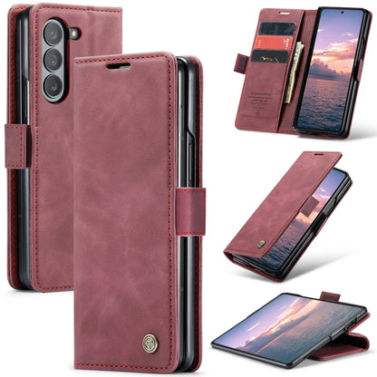 For Samsung Galaxy Z Fold6 5G CaseMe 013 Multifunctional Horizontal Flip Leather Phone Case(Wine Red) - Galaxy Z Fold6 5G Cases by CaseMe | Online Shopping South Africa | PMC Jewellery | Buy Now Pay Later Mobicred