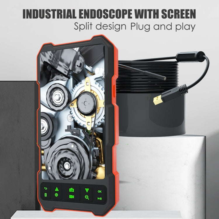 T21 4.5 inch IPS Color Screen 5.5mm Dual Camera Split Hard Cable Industrial Endoscope, Length:2m(Black Red) -  by PMC TechLife | Online Shopping South Africa | PMC TechLife | Buy Now Pay Later Mobicred