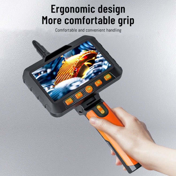 T27 5 inch IPS Color Screen 5.5mm Single Camera Handheld Hard Cable HD Industrial Endoscope, Length:3.5m(Orange Black) -  by PMC TechLife | Online Shopping South Africa | PMC TechLife | Buy Now Pay Later Mobicred