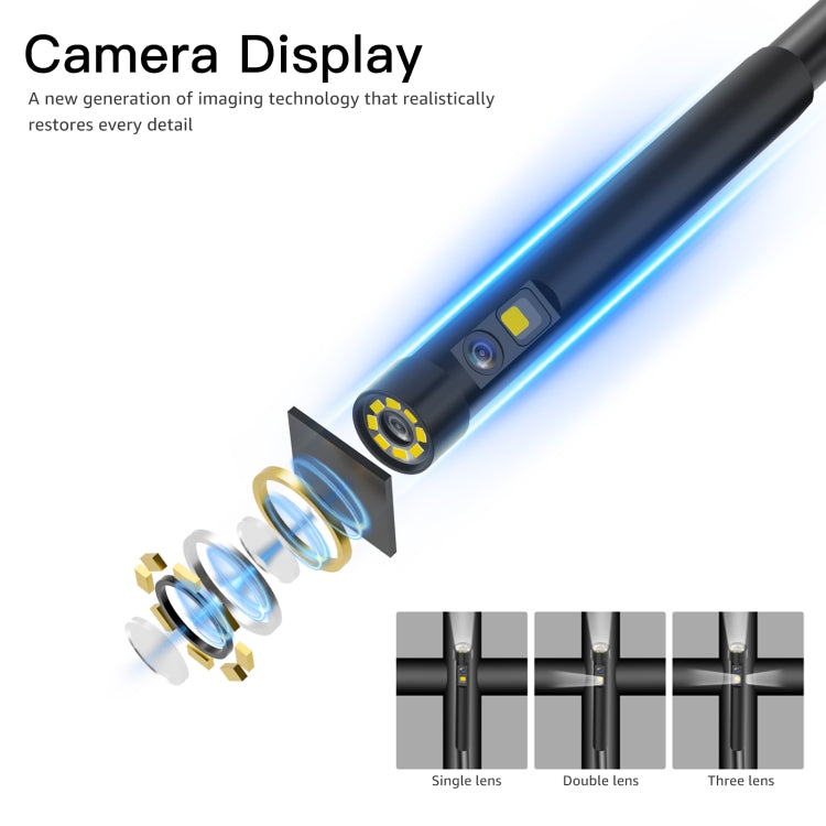T29 5 inch IPS Screen 8mm Single Lens IP67 Waterproof Industrial Endoscope With Bracket, Length:10m -  by PMC TechLife | Online Shopping South Africa | PMC TechLife | Buy Now Pay Later Mobicred