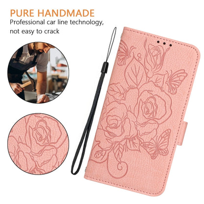 For Blackview Color 8 / Oscal Modern 8 Embossed Rose RFID Anti-theft Leather Phone Case(Pink) - More Brand by PMC Jewellery | Online Shopping South Africa | PMC Jewellery | Buy Now Pay Later Mobicred