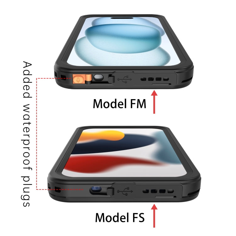 For iPhone 15 RedPepper Shockproof IP68 Waterproof PC + TPU Protective Case(Black) - free shipping - PMC Jewellery - Order now!