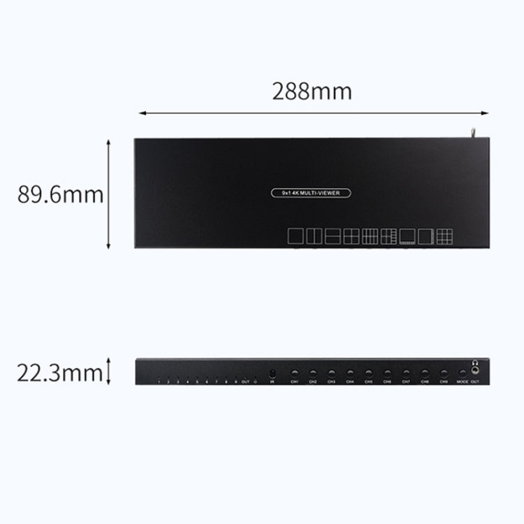 Measy MV4391 9-screen 4K HDMI 1080P Simultaneous Display Splitter(US Plug) - free shipping - PMC TechLife - Order now!