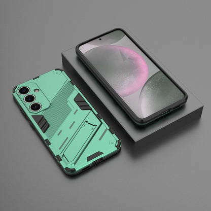 For Samsung Galaxy S25+ 5G Punk Armor 2 in 1 PC + TPU Shockproof Phone Case with Invisible Holder(Green) - Galaxy S25+ 5G Cases by PMC Jewellery | Online Shopping South Africa | PMC Jewellery | Buy Now Pay Later Mobicred