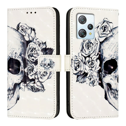 For Blackview A53 3D Painting Horizontal Flip Leather Phone Case(Skull) - More Brand by PMC Jewellery | Online Shopping South Africa | PMC Jewellery | Buy Now Pay Later Mobicred