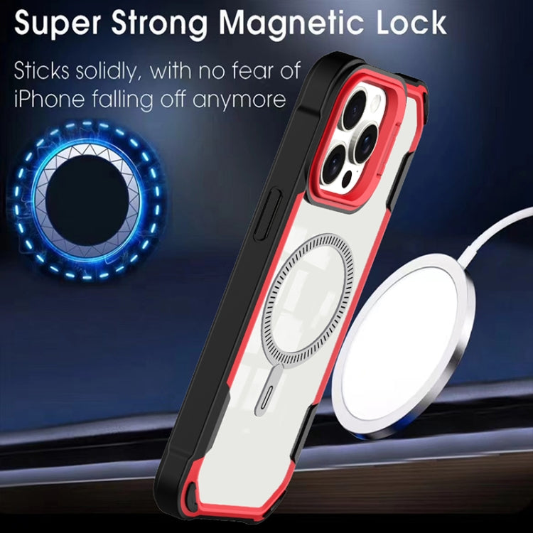 For iPhone 16 Transparent Acrylic MagSafe Lens Holder Phone Case(Navy) - iPhone 16 Cases by PMC TechLife | Online Shopping South Africa | PMC TechLife | Buy Now Pay Later Mobicred