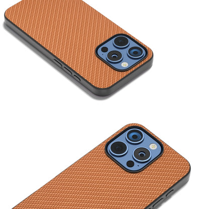 For iPhone 16 Pro Max Carbon Fiber Texture Protective Phone Case(Light Brown) - iPhone 16 Pro Max Cases by PMC Jewellery | Online Shopping South Africa | PMC Jewellery | Buy Now Pay Later Mobicred