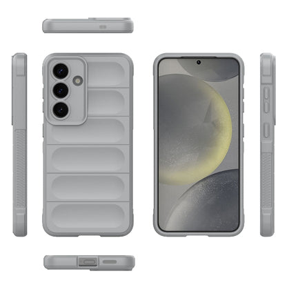 For Samsung Galaxy S25 5G Magic Shield TPU + Flannel Phone Case(Grey) - Galaxy S25 5G Cases by PMC Jewellery | Online Shopping South Africa | PMC Jewellery | Buy Now Pay Later Mobicred