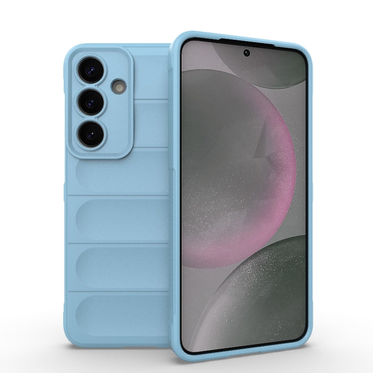 For Samsung Galaxy S25+ 5G Magic Shield TPU + Flannel Phone Case(Light Blue) - Galaxy S25+ 5G Cases by PMC Jewellery | Online Shopping South Africa | PMC Jewellery | Buy Now Pay Later Mobicred