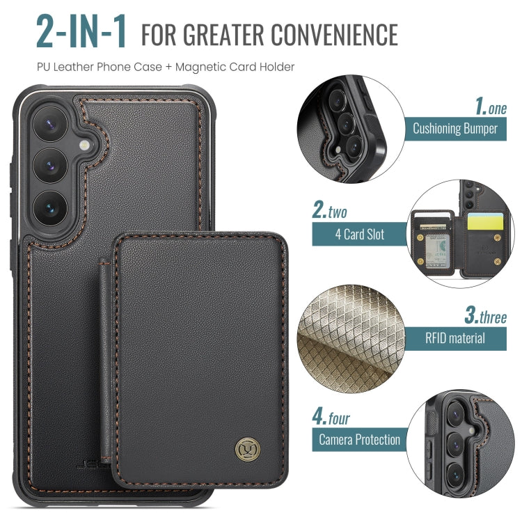 For Samsung Galaxy S24 5G JEEHOOD J05 Business Magnetic Style RFID Leather Phone Case(Black) - Galaxy S24 5G Cases by JEEHOOD | Online Shopping South Africa | PMC Jewellery | Buy Now Pay Later Mobicred