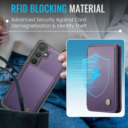 For Samsung Galaxy S24+ 5G JEEHOOD J05 Business Magnetic Style RFID Leather Phone Case(Purple) - Galaxy S24+ 5G Cases by JEEHOOD | Online Shopping South Africa | PMC Jewellery | Buy Now Pay Later Mobicred