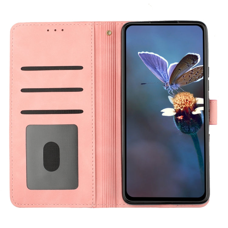 For Samsung Galaxy S25 5G Flower Embossing Pattern Leather Phone Case(Pink) - Galaxy S25 5G Cases by PMC Jewellery | Online Shopping South Africa | PMC Jewellery | Buy Now Pay Later Mobicred