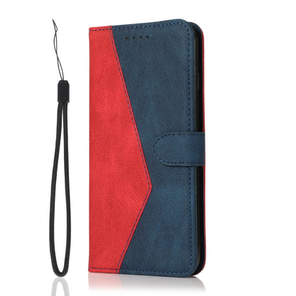 For Samsung Galaxy S25 5G Dual-color Stitching Leather Phone Case(Red Blue) - Galaxy S25 5G Cases by PMC Jewellery | Online Shopping South Africa | PMC Jewellery | Buy Now Pay Later Mobicred