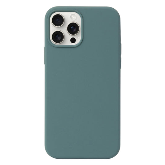 For iPhone 16 Pro Max Liquid Silicone Phone Case(Pine Needle Green) - iPhone 16 Pro Max Cases by PMC Jewellery | Online Shopping South Africa | PMC Jewellery | Buy Now Pay Later Mobicred