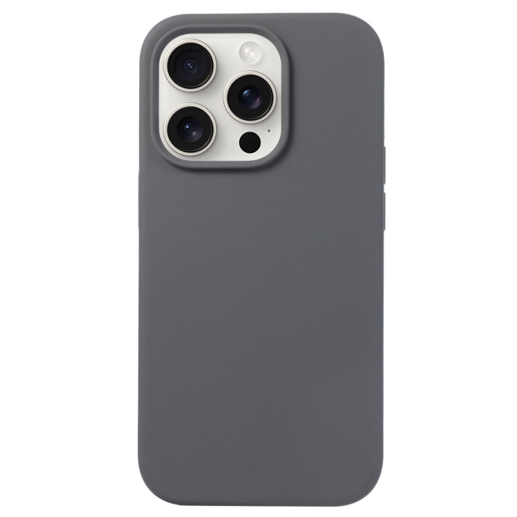 For iPhone 16 Pro Max Liquid Silicone Phone Case(Charcoal Black) - iPhone 16 Pro Max Cases by PMC Jewellery | Online Shopping South Africa | PMC Jewellery | Buy Now Pay Later Mobicred