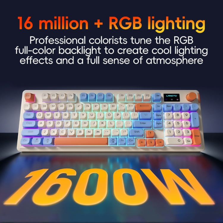 LANGTU L98 Wireless RGB Tri-mode Mechanical Gaming Keyboard(Blue) - Wireless Keyboard by LANGTU | Online Shopping South Africa | PMC Jewellery | Buy Now Pay Later Mobicred