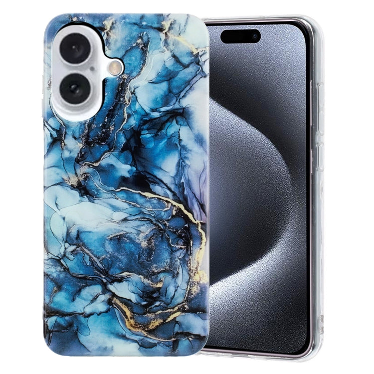 For iPhone 16 IMD Marble TPU Phone Case(Grey) - iPhone 16 Cases by PMC TechLife | Online Shopping South Africa | PMC TechLife | Buy Now Pay Later Mobicred