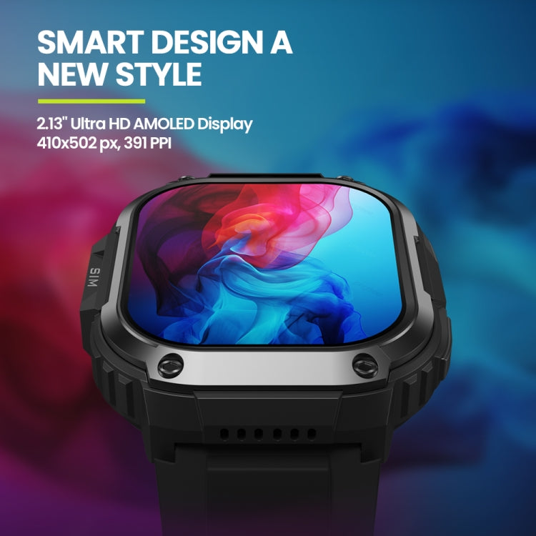 Zeblaze Thor SQ 2.13 inch Screen Smart Watch, 4G Network Android 8.1 2GB+16GB(Black) - Android Watch by Zeblaze | Online Shopping South Africa | PMC Jewellery | Buy Now Pay Later Mobicred