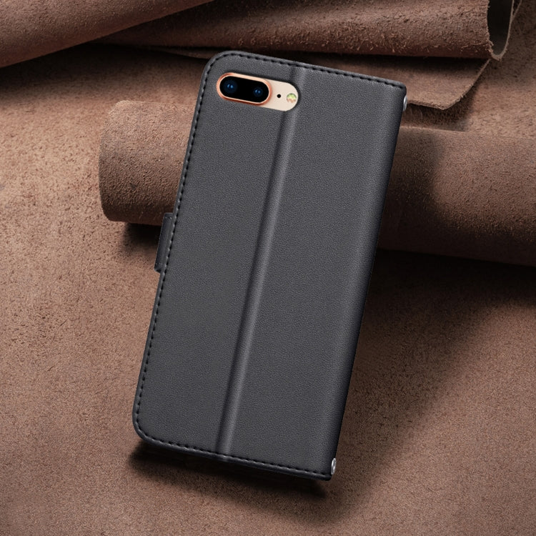 For iPhone 16e Square Texture Leather Phone Case(Black) - iPhone 16e Cases by PMC TechLife | Online Shopping South Africa | PMC TechLife | Buy Now Pay Later Mobicred