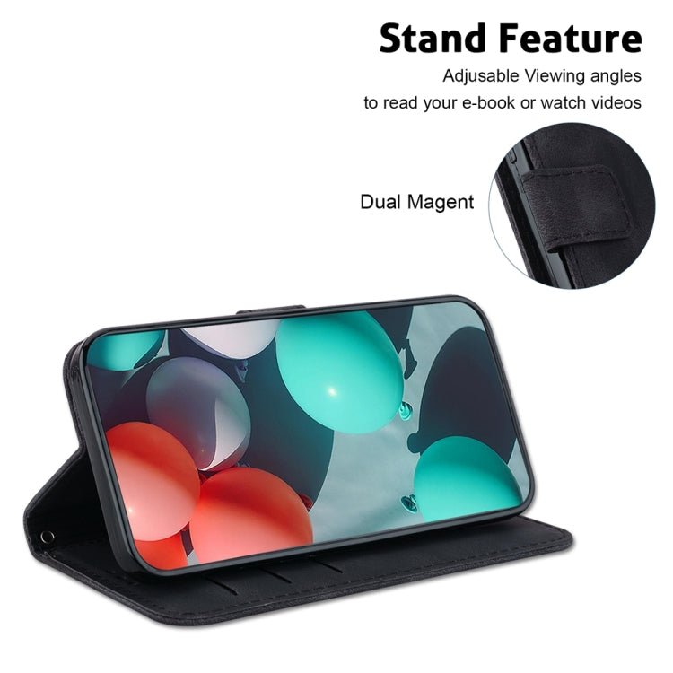 For Samsung Galaxy S25 Ultra 5G Seven-shaped Embossed Leather Phone Case(Black) - free shipping - PMC Jewellery - Order now!