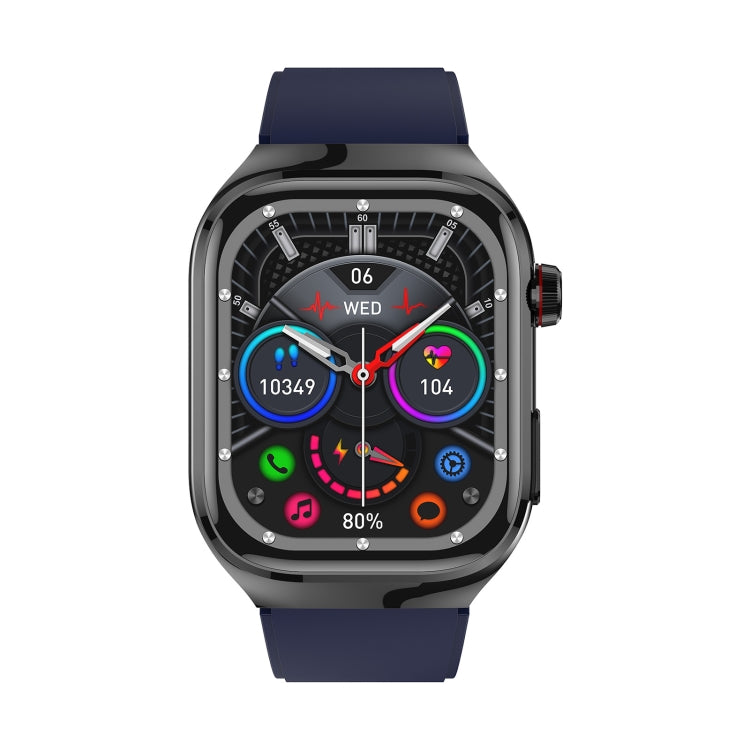 TK16 2.04 inch LCD Screen Silicone Strap Smart Watch Supports Health Monitoring(Blue) - Smart Watches by PMC Jewellery | Online Shopping South Africa | PMC Jewellery | Buy Now Pay Later Mobicred