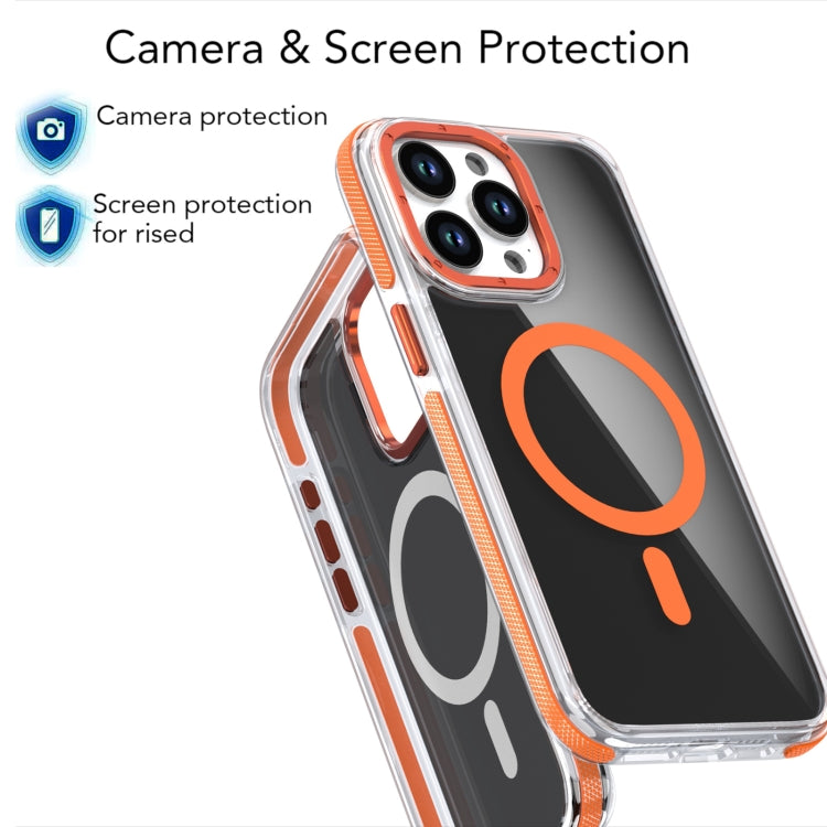 For iPhone 16 Magsafe Dual-Color Transparent Black Full Coverage Phone Case(Black) - iPhone 16 Cases by PMC TechLife | Online Shopping South Africa | PMC TechLife | Buy Now Pay Later Mobicred