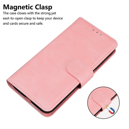 For Samsung Galaxy S25 5G Skin Feel Pure Color Flip Leather Phone Case(Pink) - Galaxy S25 5G Cases by PMC Jewellery | Online Shopping South Africa | PMC Jewellery | Buy Now Pay Later Mobicred