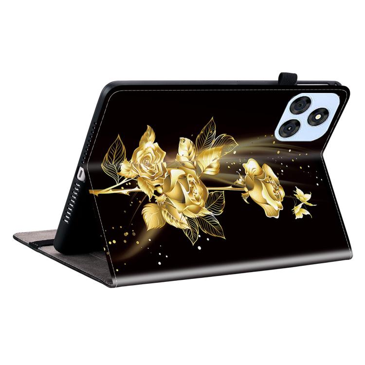 For itel VistaTab 30 Crystal Texture Painted Leather Smart Tablet Case(Gold Butterfly Rose) - Others by PMC TechLife | Online Shopping South Africa | PMC TechLife | Buy Now Pay Later Mobicred