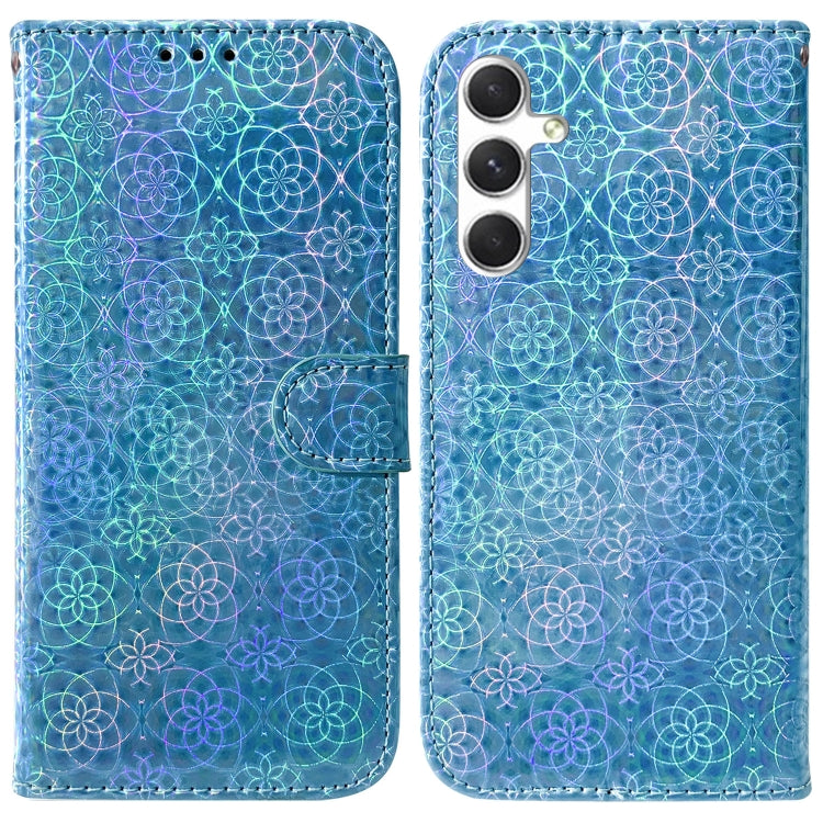 For Samsung Galaxy S25+ 5G Colorful Magnetic Buckle Leather Phone Case(Blue) - Galaxy S25+ 5G Cases by PMC Jewellery | Online Shopping South Africa | PMC Jewellery | Buy Now Pay Later Mobicred