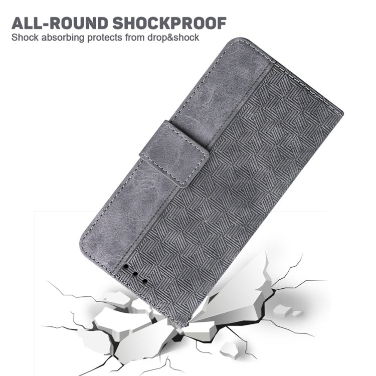 For Samsung Galaxy S25 Ultra 5G Geometric Embossed Leather Phone Case(Grey) - Galaxy S25 Ultra 5G Cases by PMC Jewellery | Online Shopping South Africa | PMC Jewellery | Buy Now Pay Later Mobicred