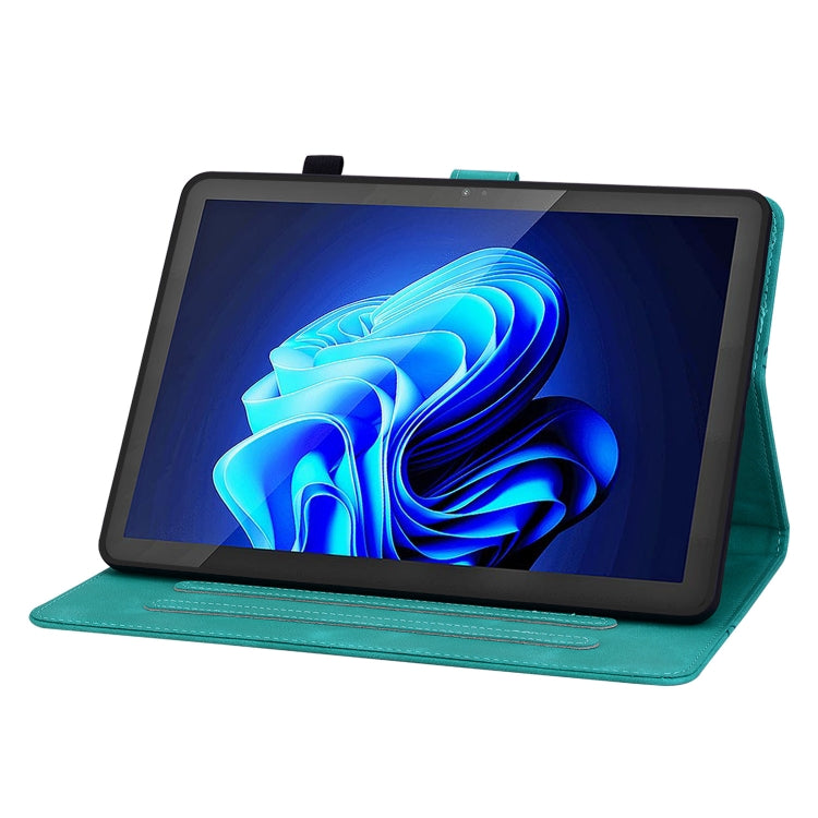 For itel Pad One 10.1 Lily Embossed Leather Tablet Case(Green) - Others by PMC TechLife | Online Shopping South Africa | PMC TechLife | Buy Now Pay Later Mobicred