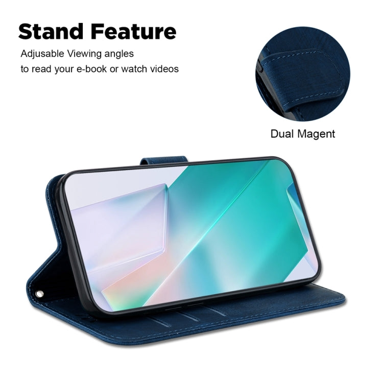 For Samsung Galaxy S25+ 5G Little Tiger Embossed Leather Phone Case(Dark Blue) - free shipping - PMC Jewellery - Order now!
