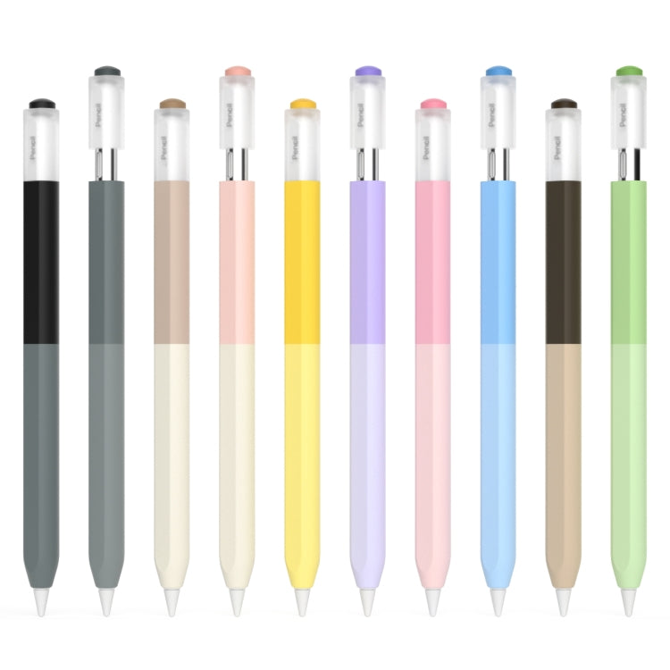For Apple Pencil USB-C Gradient Silicone Stylus Protective Case(Black) - Pencil Accessories by PMC Jewellery | Online Shopping South Africa | PMC Jewellery | Buy Now Pay Later Mobicred