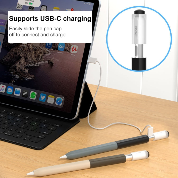 For Apple Pencil USB-C Gradient Silicone Stylus Protective Case(Milk Tea) - Pencil Accessories by PMC Jewellery | Online Shopping South Africa | PMC Jewellery | Buy Now Pay Later Mobicred