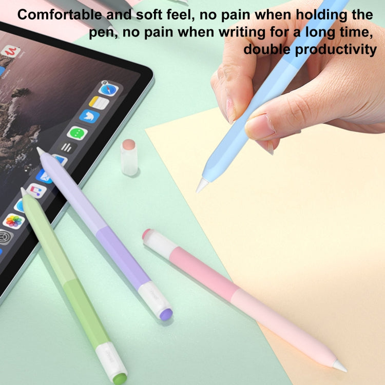 For Apple Pencil USB-C Gradient Silicone Stylus Protective Case(Milk Tea Pink) - Pencil Accessories by PMC Jewellery | Online Shopping South Africa | PMC Jewellery | Buy Now Pay Later Mobicred