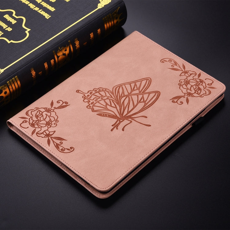 For itel Pad One 10.1 Butterfly Flower Embossed Leather Tablet Case(Rose Gold) - free shipping - PMC TechLife - Order now!