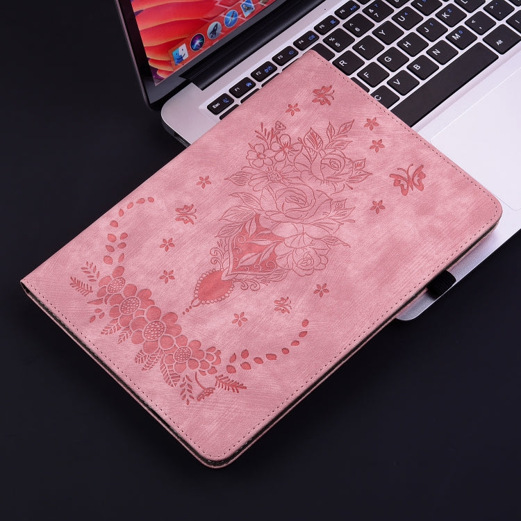 For itel Pad One 10.1 Butterfly Rose Embossed Leather Tablet Case(Pink) - free shipping - PMC TechLife - Order now!