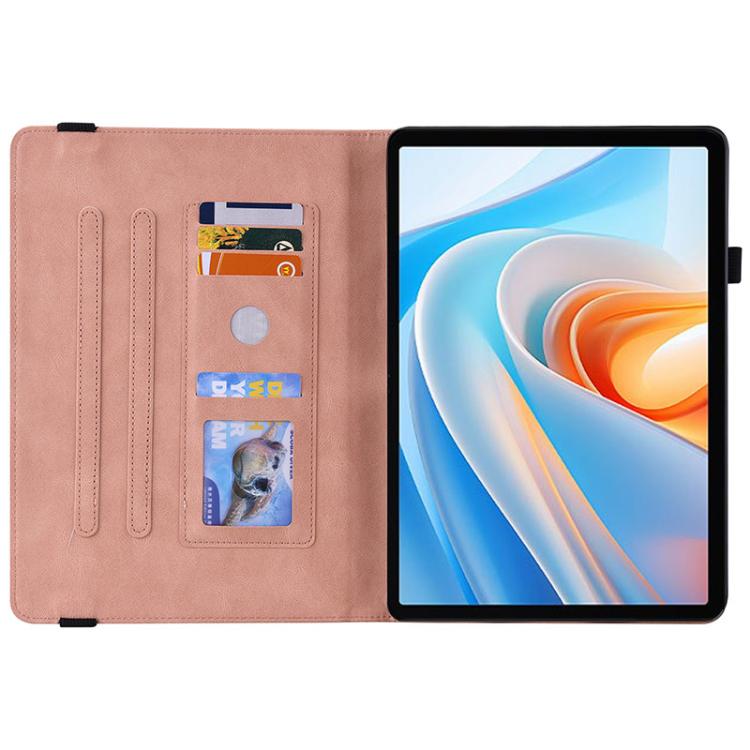 For itel VistaTab 30 Butterfly Rose Embossed Leather Tablet Case(Rose Red) - Others by PMC TechLife | Online Shopping South Africa | PMC TechLife | Buy Now Pay Later Mobicred