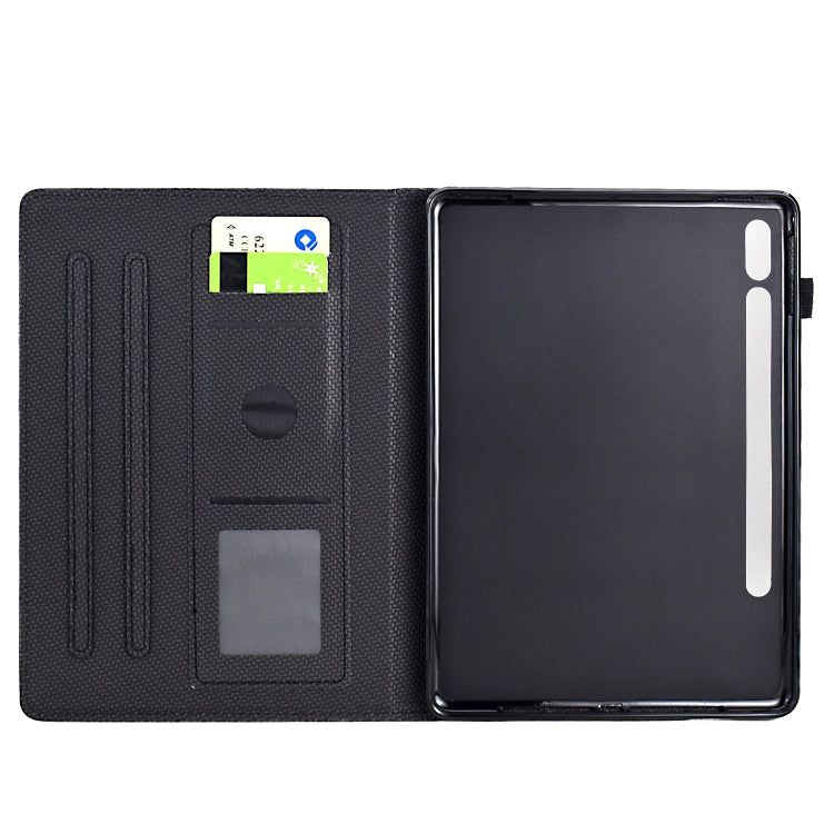 For Samsung Galaxy Tab S9 / S9 FE Solid Color Fiber Texture Smart Tablet Leather Case(Black) - Galaxy Tab S9 Cases by PMC Jewellery | Online Shopping South Africa | PMC Jewellery | Buy Now Pay Later Mobicred