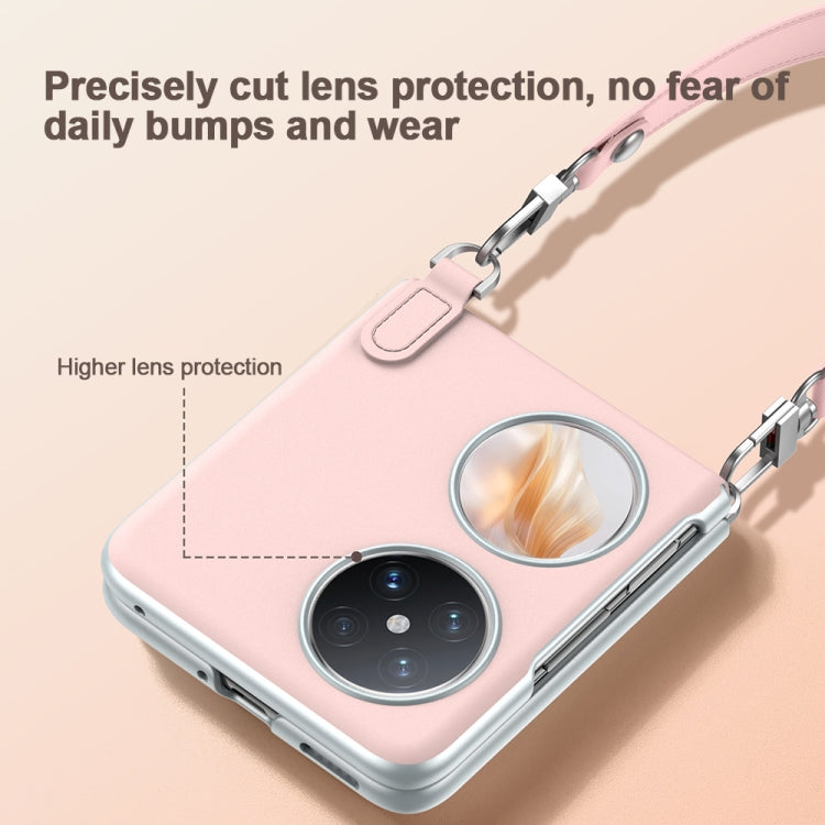 For Huawei Pocket 2 SULADA Skin Feel Liquid Leather Phone Case with Strap(Pink) - free shipping - PMC TechLife - Order now!