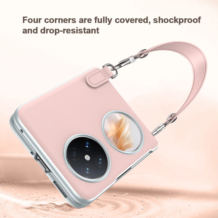 For Huawei P50 Pocket / Pocket S SULADA Skin Feel Liquid Leather Phone Case with Strap(White) - free shipping - PMC TechLife - Order now!