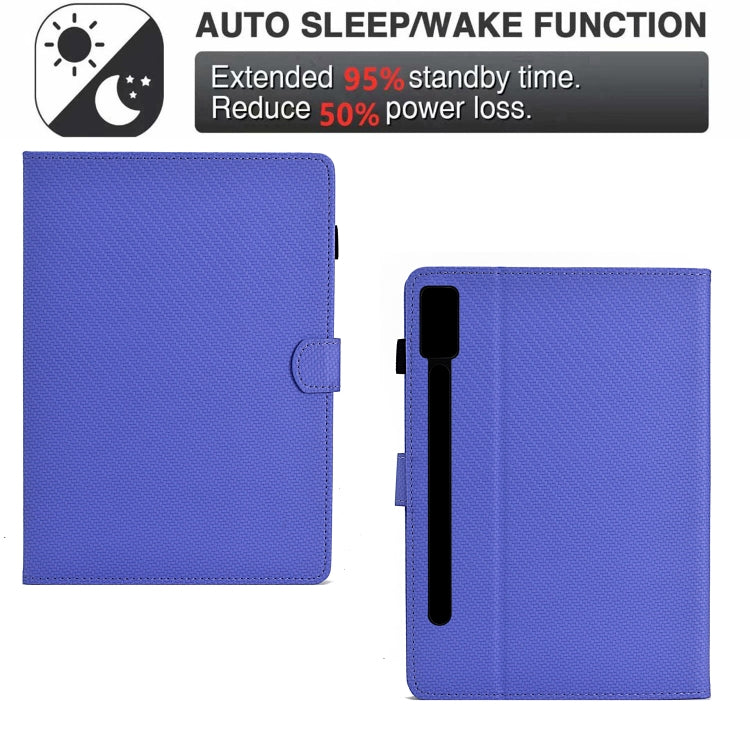 For Lenovo Tab P12 Solid Color Fiber Texture Smart Tablet Leather Case(Purple) - Lenovo by PMC TechLife | Online Shopping South Africa | PMC TechLife | Buy Now Pay Later Mobicred